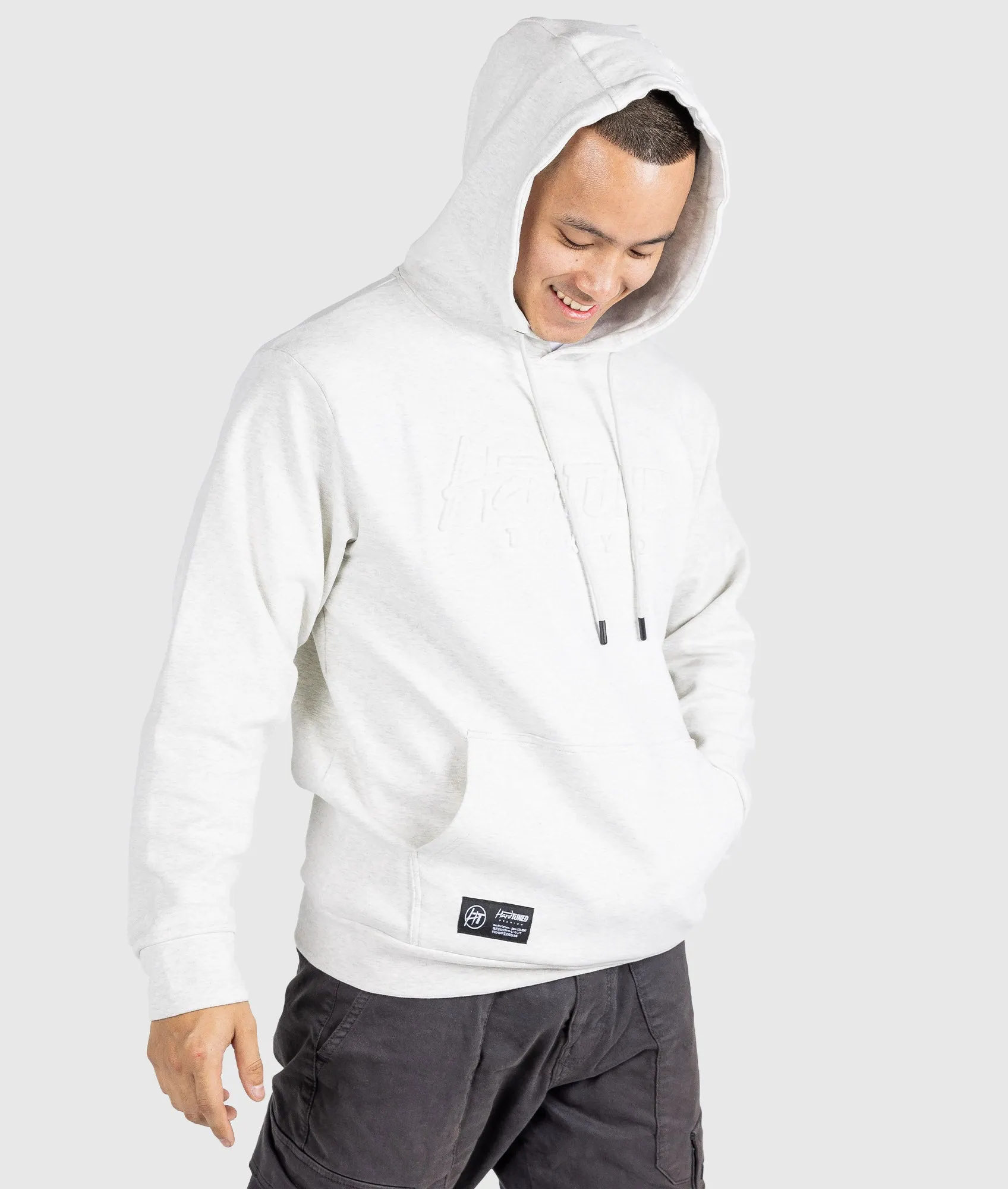 Hardtuned Embossed P1 Fleece Hoodie - White