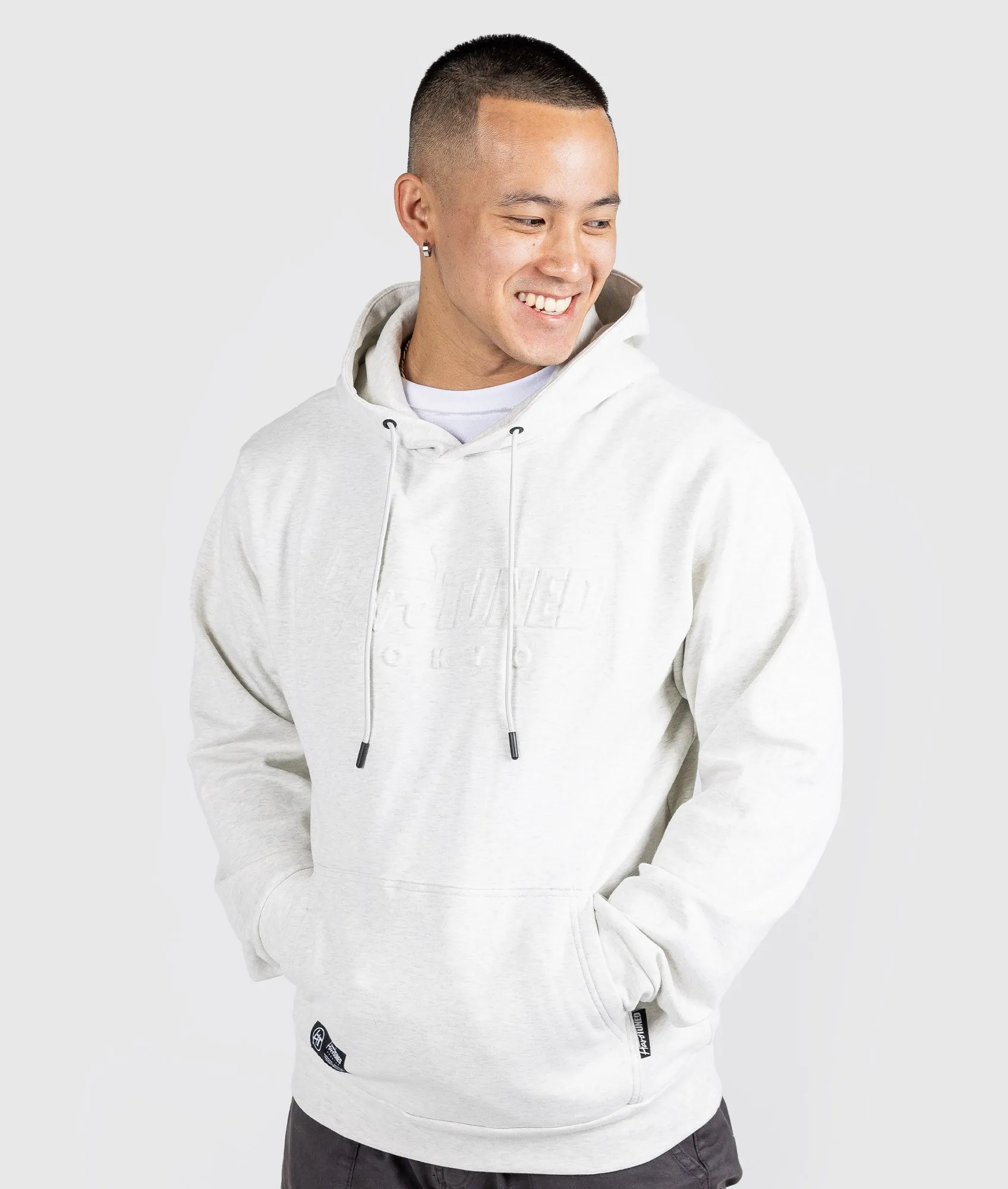 Hardtuned Embossed P1 Fleece Hoodie - White