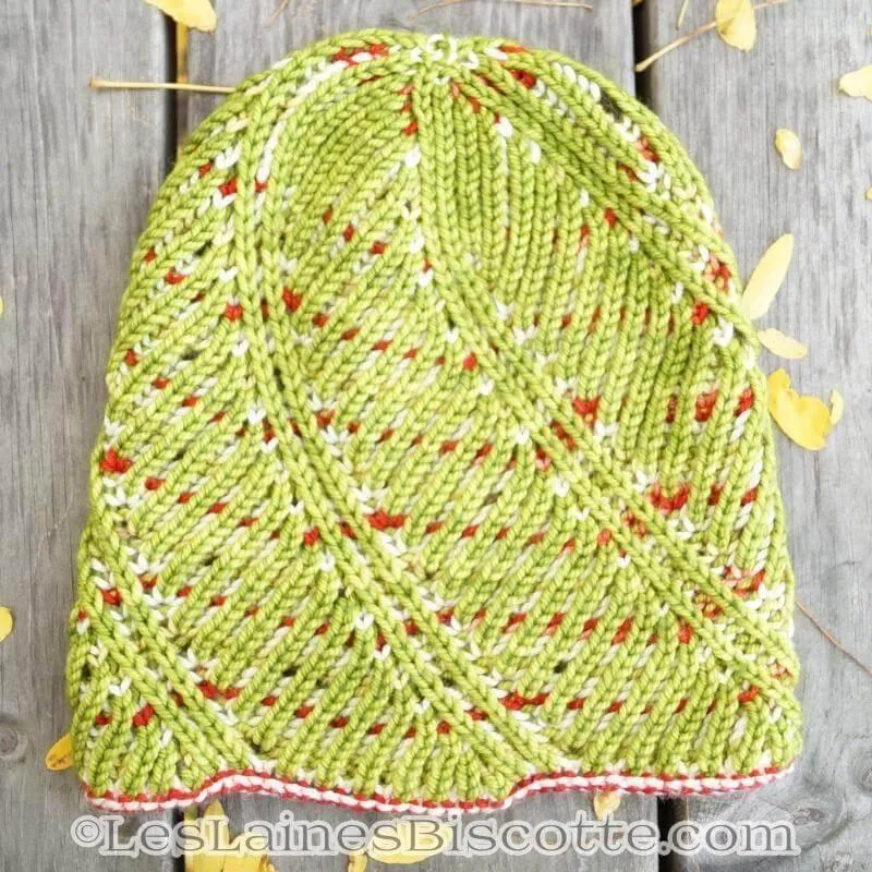 Hat Knitting Pattern Spiral Brioche Hat