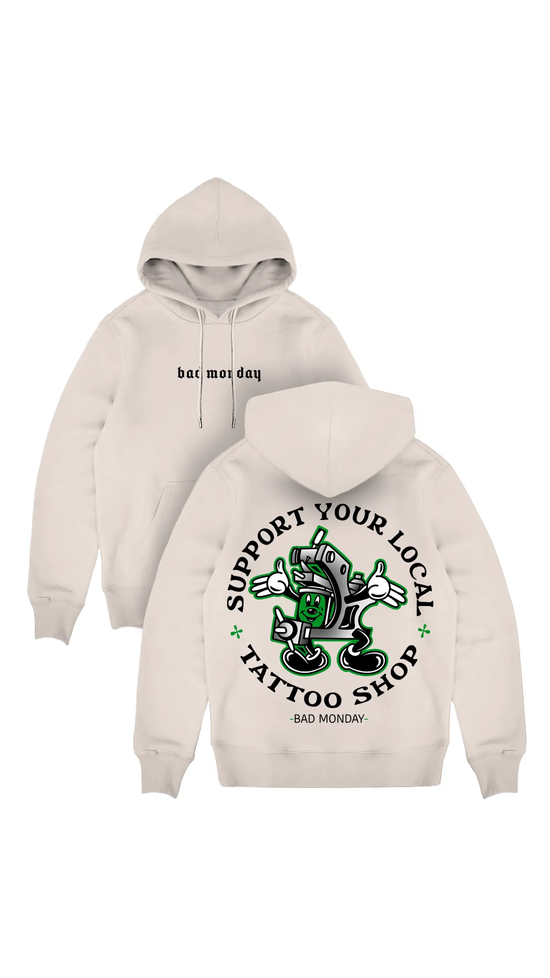 Heavy Weight Support Your Local Tattoo Shop Hoodie