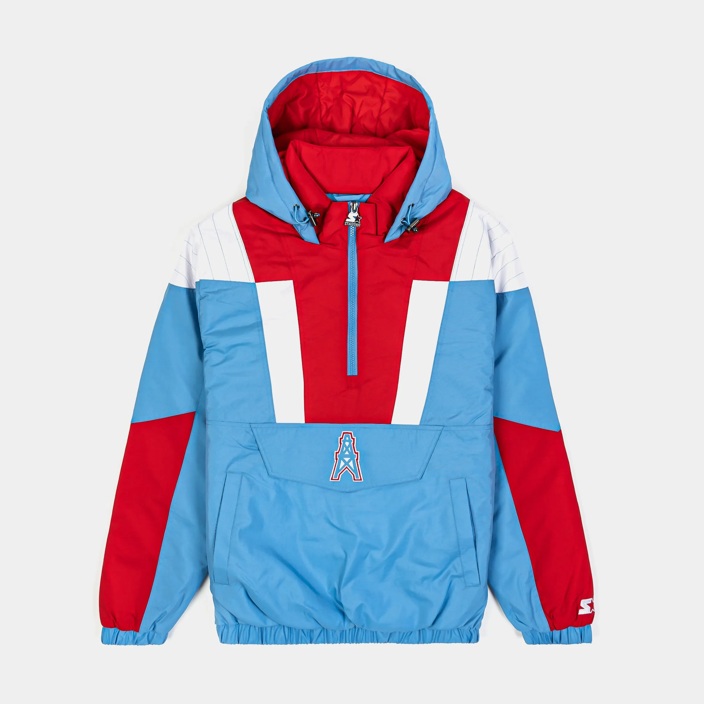 Houston Oilers Pullover Mens Hoodie (Blue/Red)