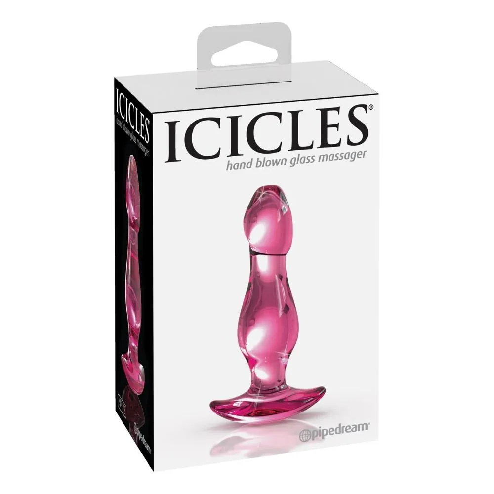 Icicles No. 73 Pink Glass Anal Plug