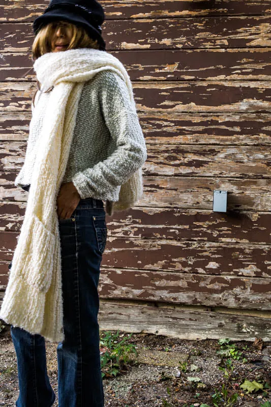 Ivory Travel Scarf Cardigan