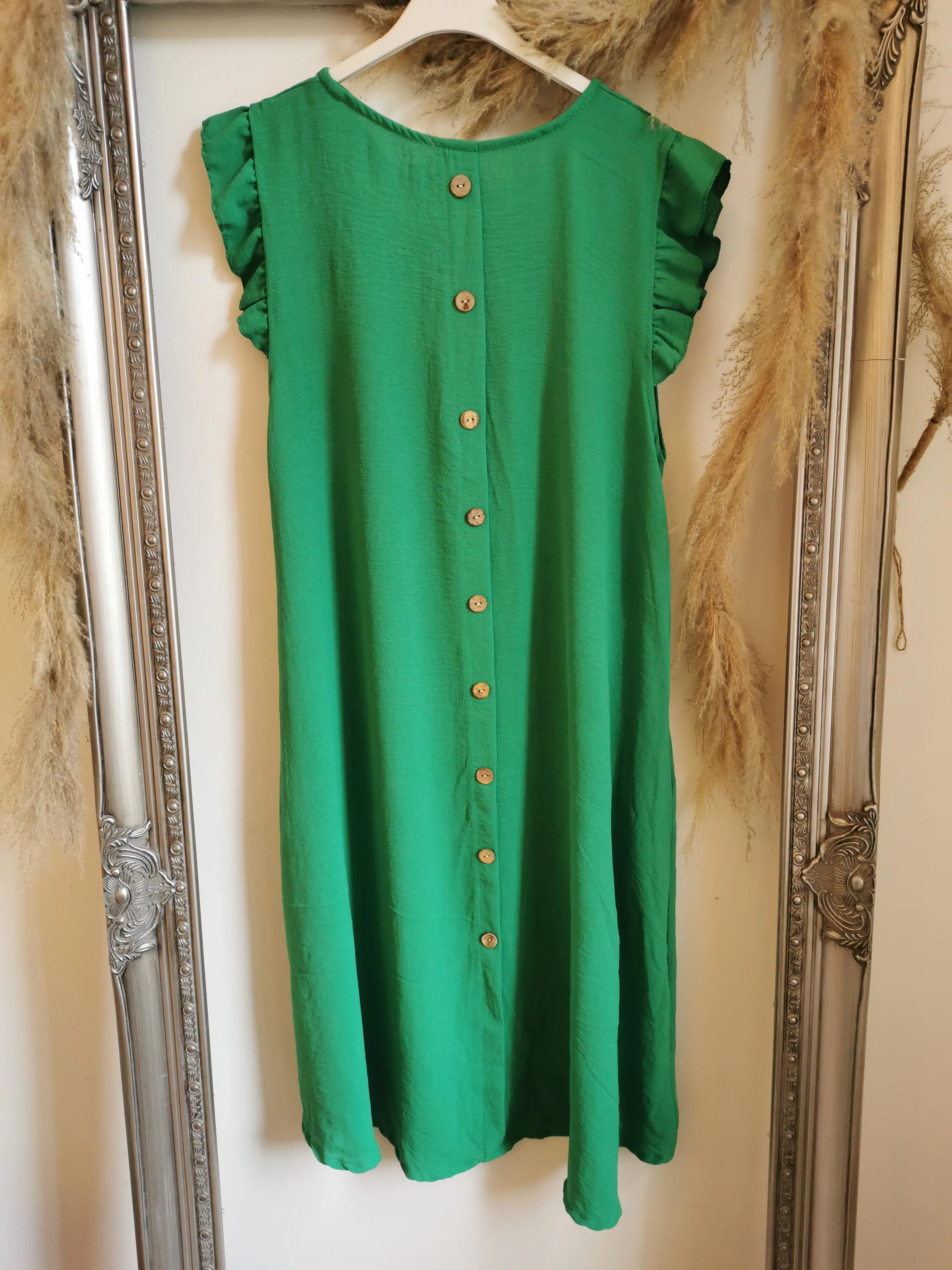 Jade Green Malibu Button Back Dress