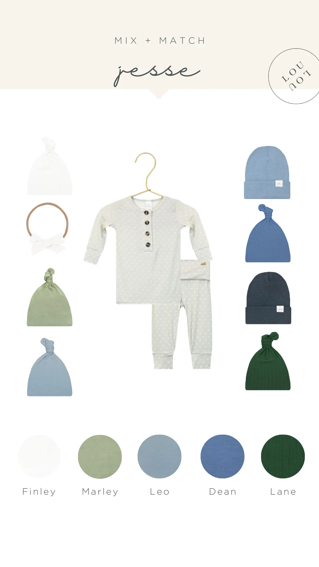 Jesse Newborn Hat Bundle (Gown)