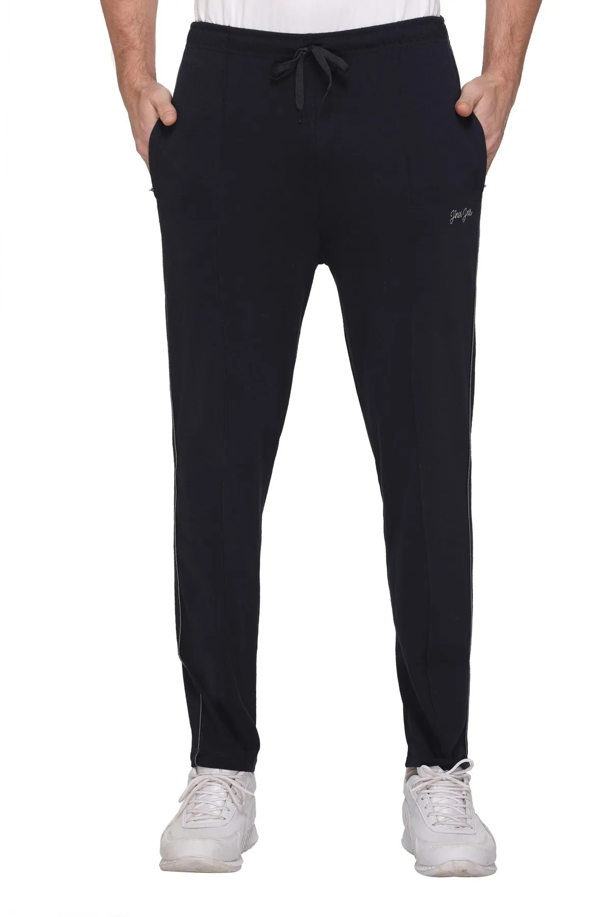 Jinxer Men Plus Size Winter Fleece Track Pants - Blue