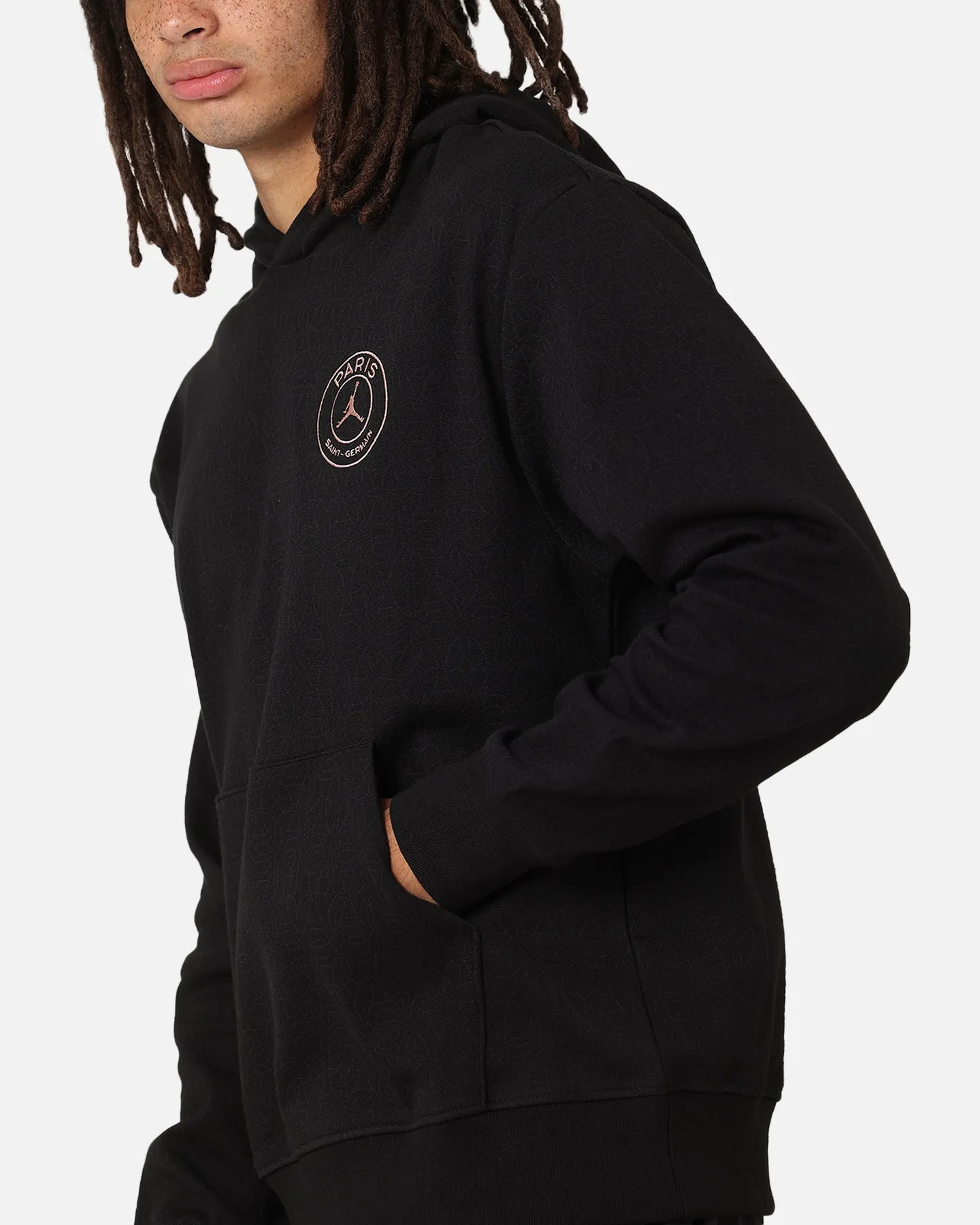 Jordan Paris Saint-Germain Fleece Pullover Hoodie Off Noir/Black