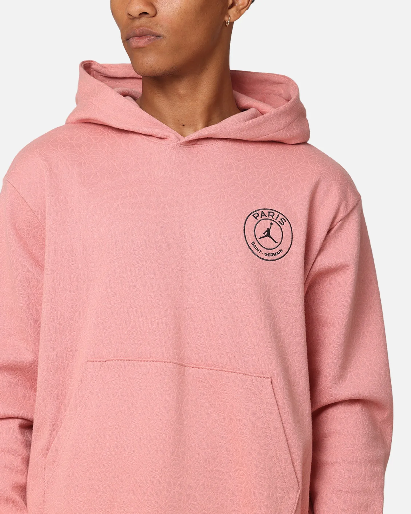 Jordan Paris Saint-Germain Statement Fleece Pullover Hoodie Rust Pink/Pink