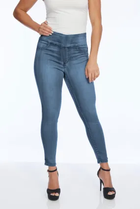 Joy Cropped Denim Jean Blue Denim