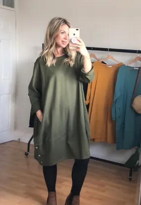 Khaki Nene Slouch Dress