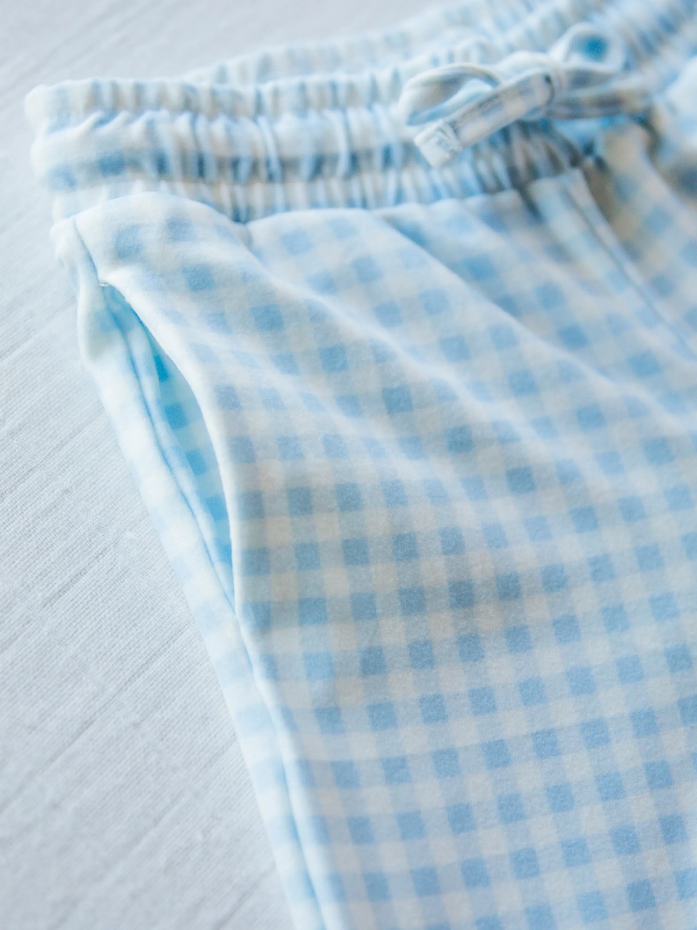 Kid's Everyday Pants - Sky Blue Check