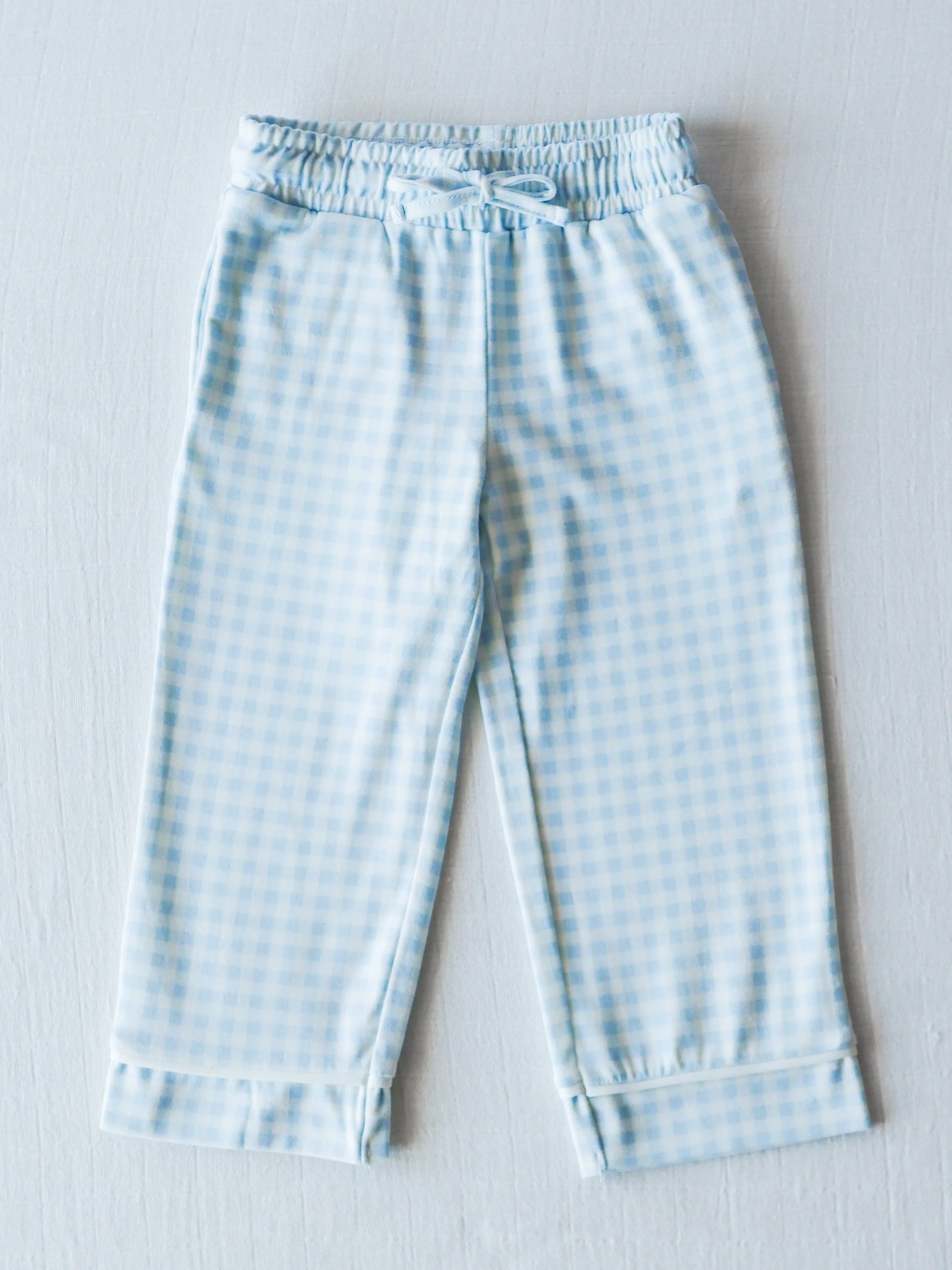 Kid's Everyday Pants - Sky Blue Check