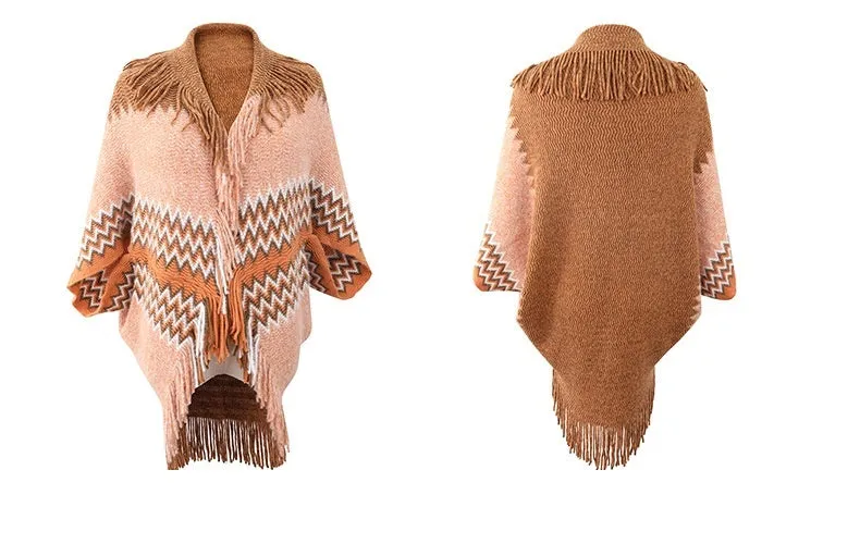 Knitted Tassel Shawl