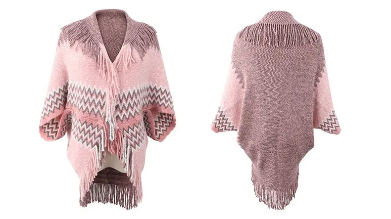 Knitted Tassel Shawl