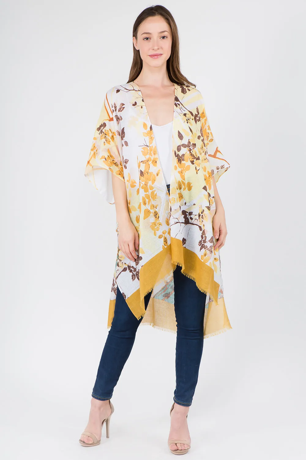 KP-1C28 watercolor floral kimono