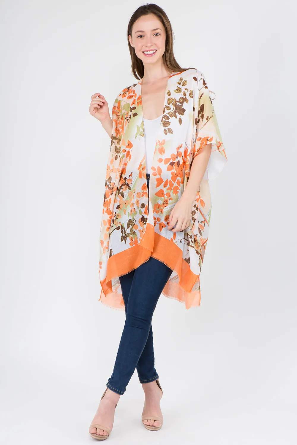 KP-1C28 watercolor floral kimono