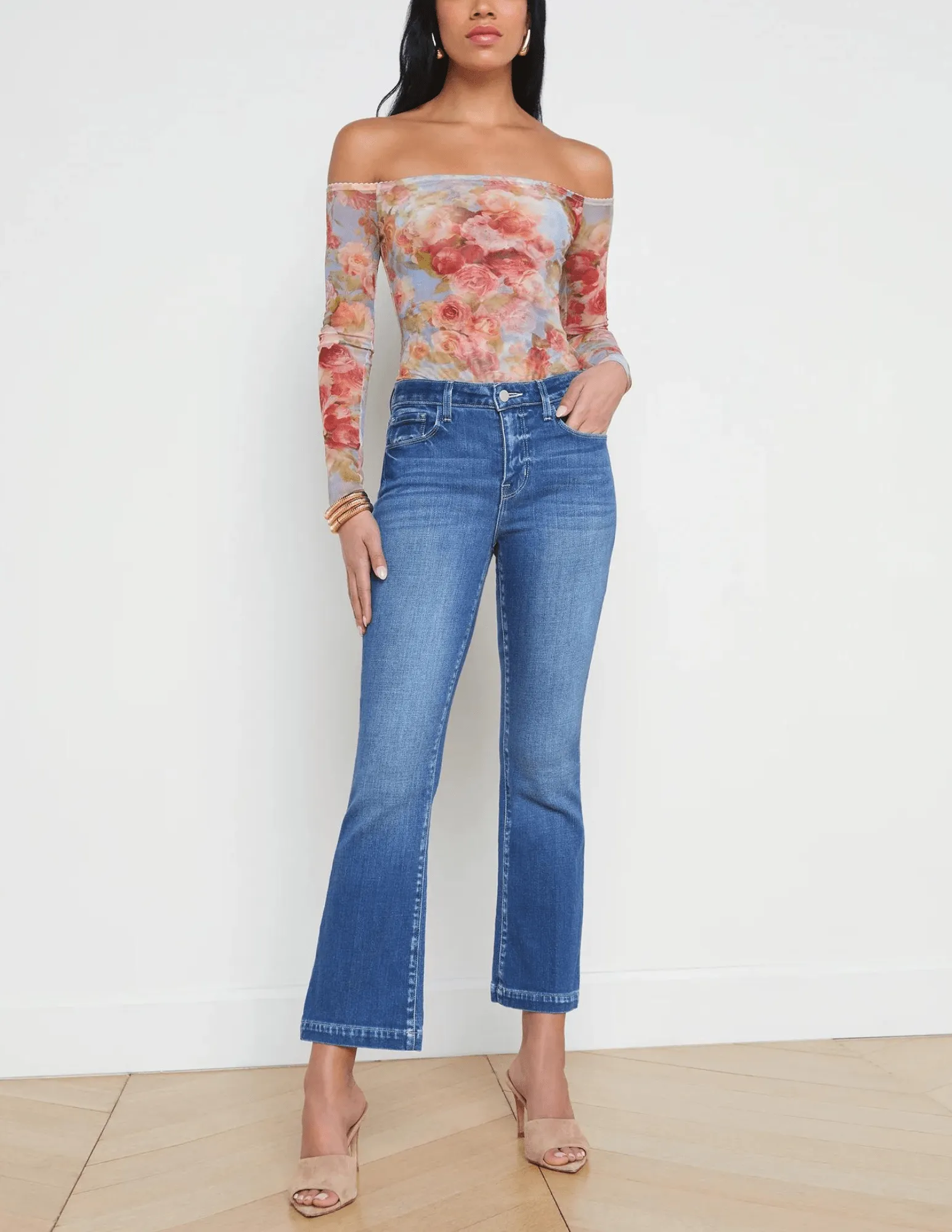 L'Agence Ali High Rise Skinny Flare Jean