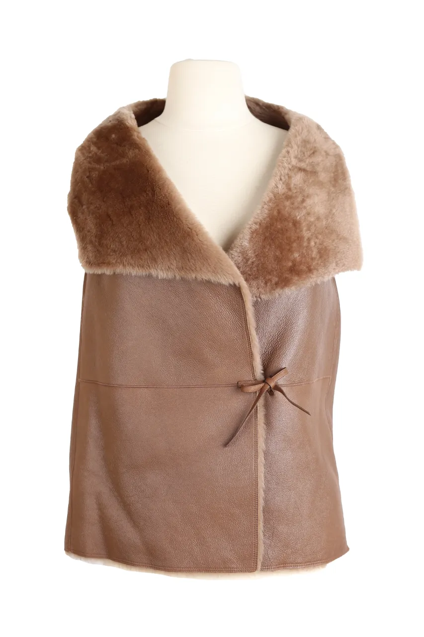 Leather Shearling Vest