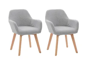 Light Grey Dining Chairs Set of 2