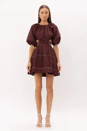 Limit Cut Out Mini Dress - Mocha