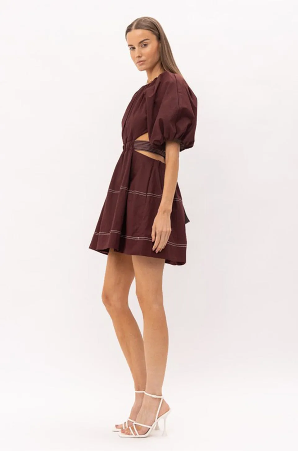 Limit Cut Out Mini Dress - Mocha