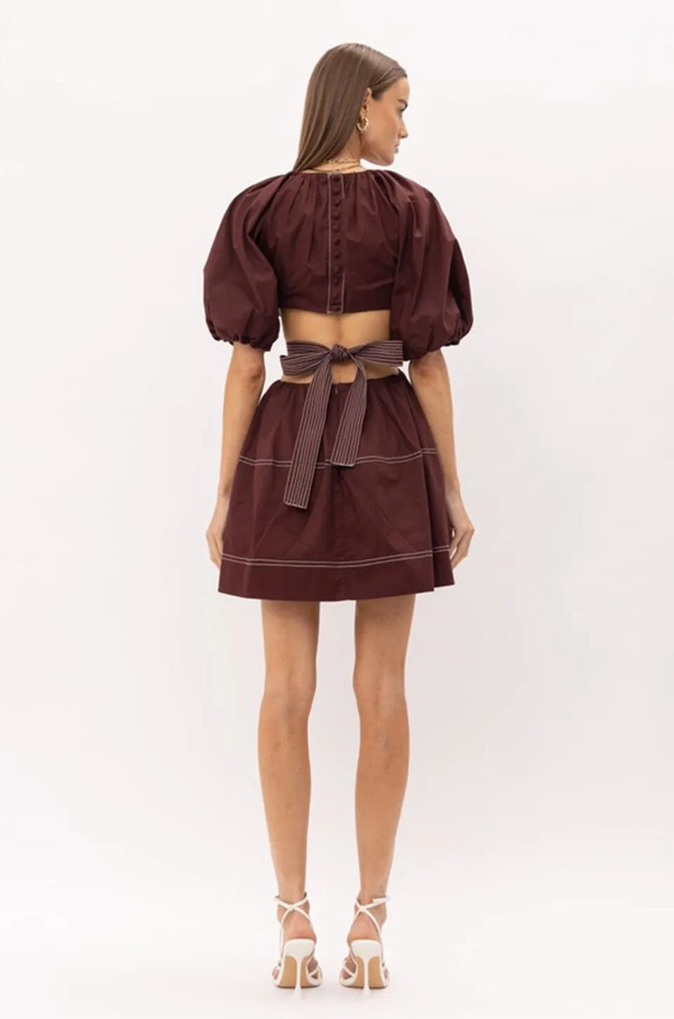 Limit Cut Out Mini Dress - Mocha