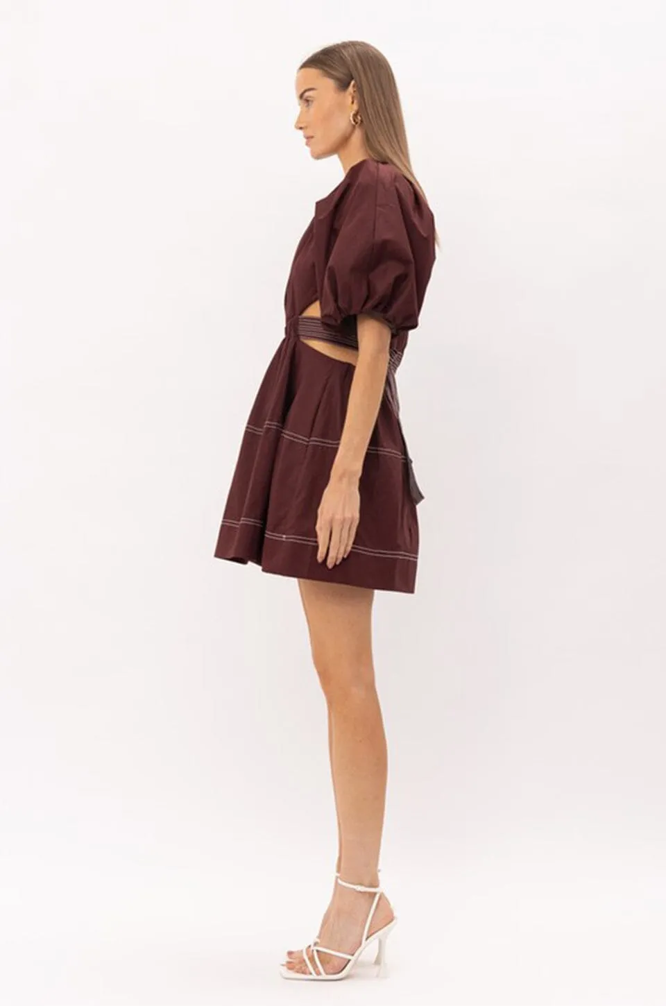 Limit Cut Out Mini Dress - Mocha