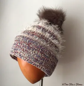 Luxe Lavender *Funky Tweeds* Beanie/Slouchy Beanie