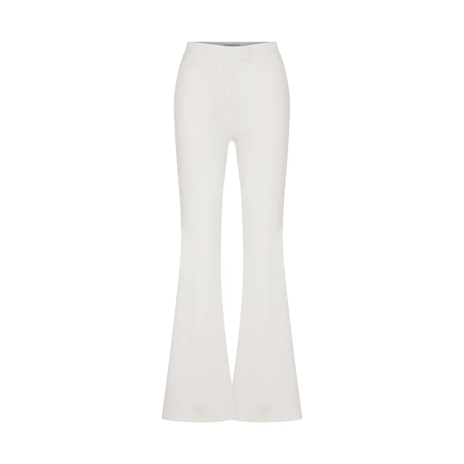 Marylebone Crepe Flared Trousers in Vanilla Ice