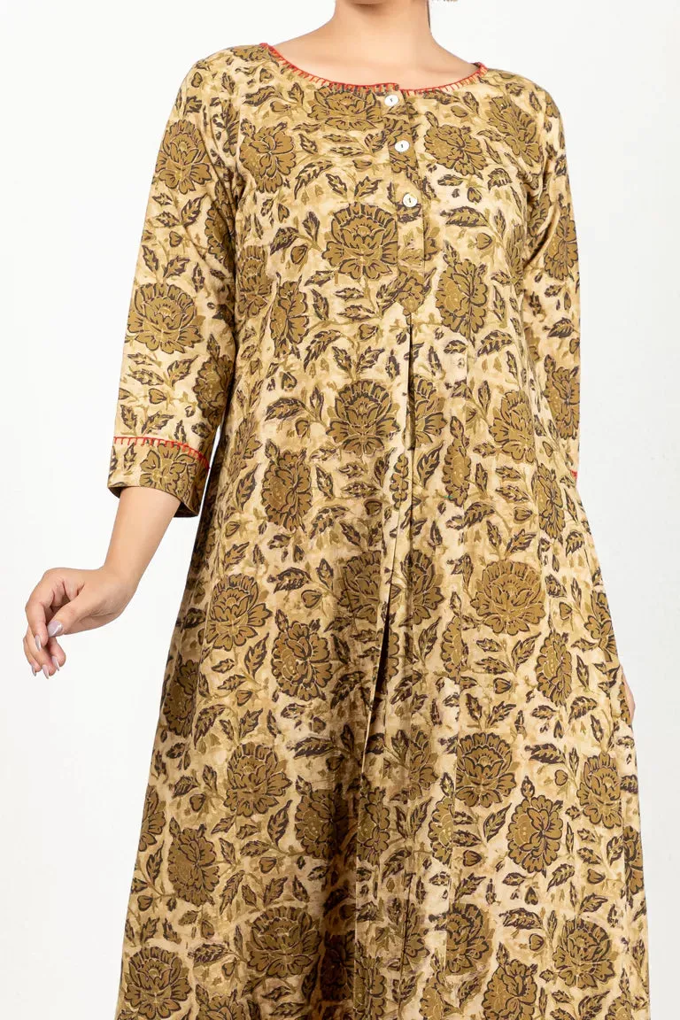 Mehndi Green Cotton Kurta