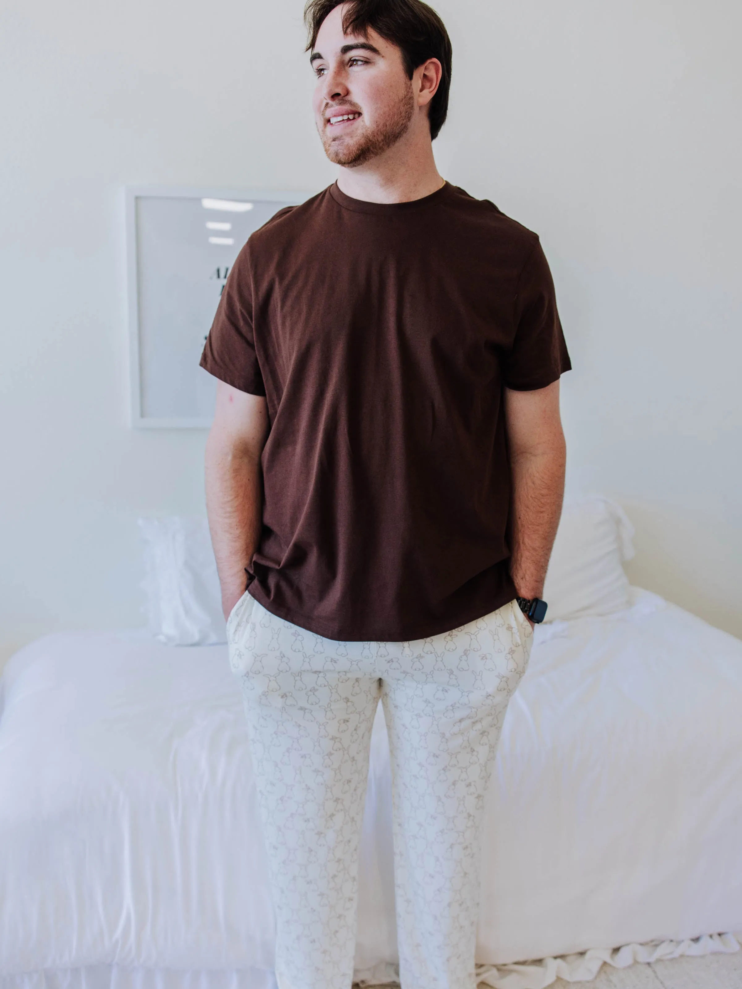 Men's Cloud Lounge Pants - Ivory Bunnies