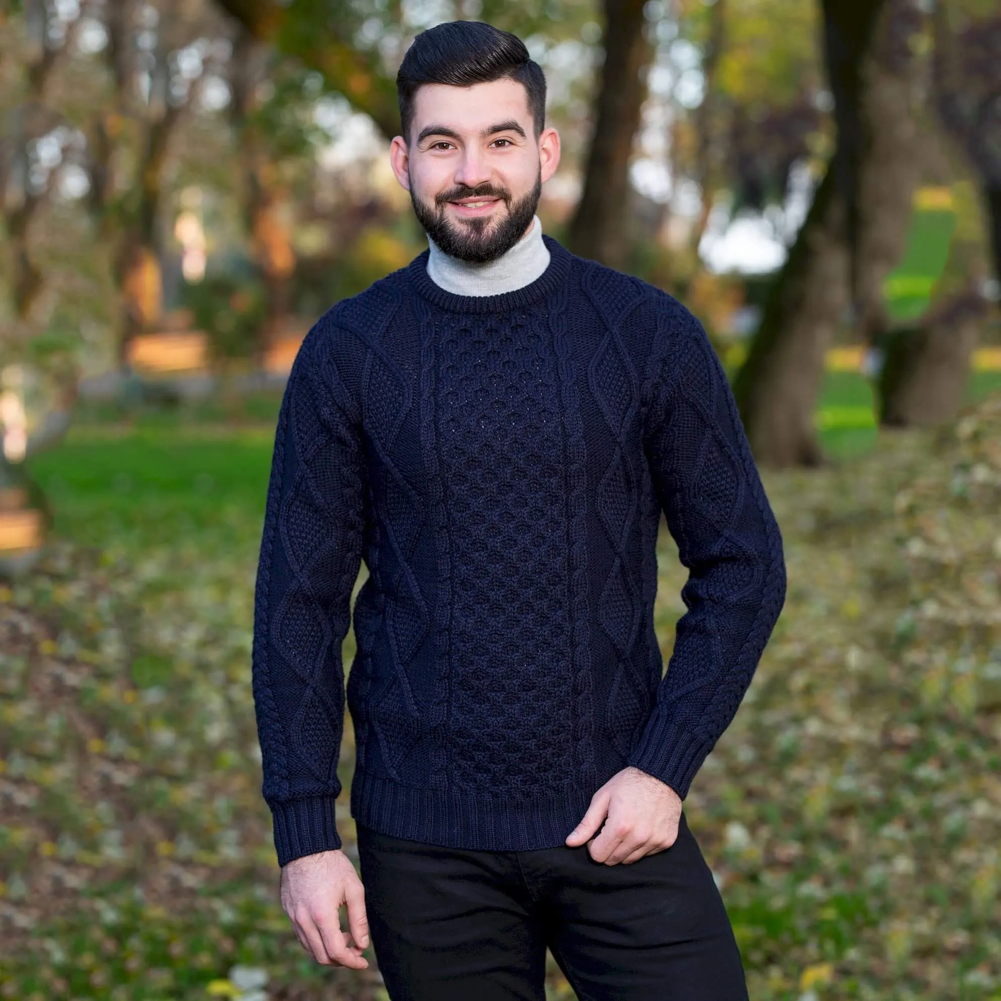 Men's Crew Neck Irish Sweater