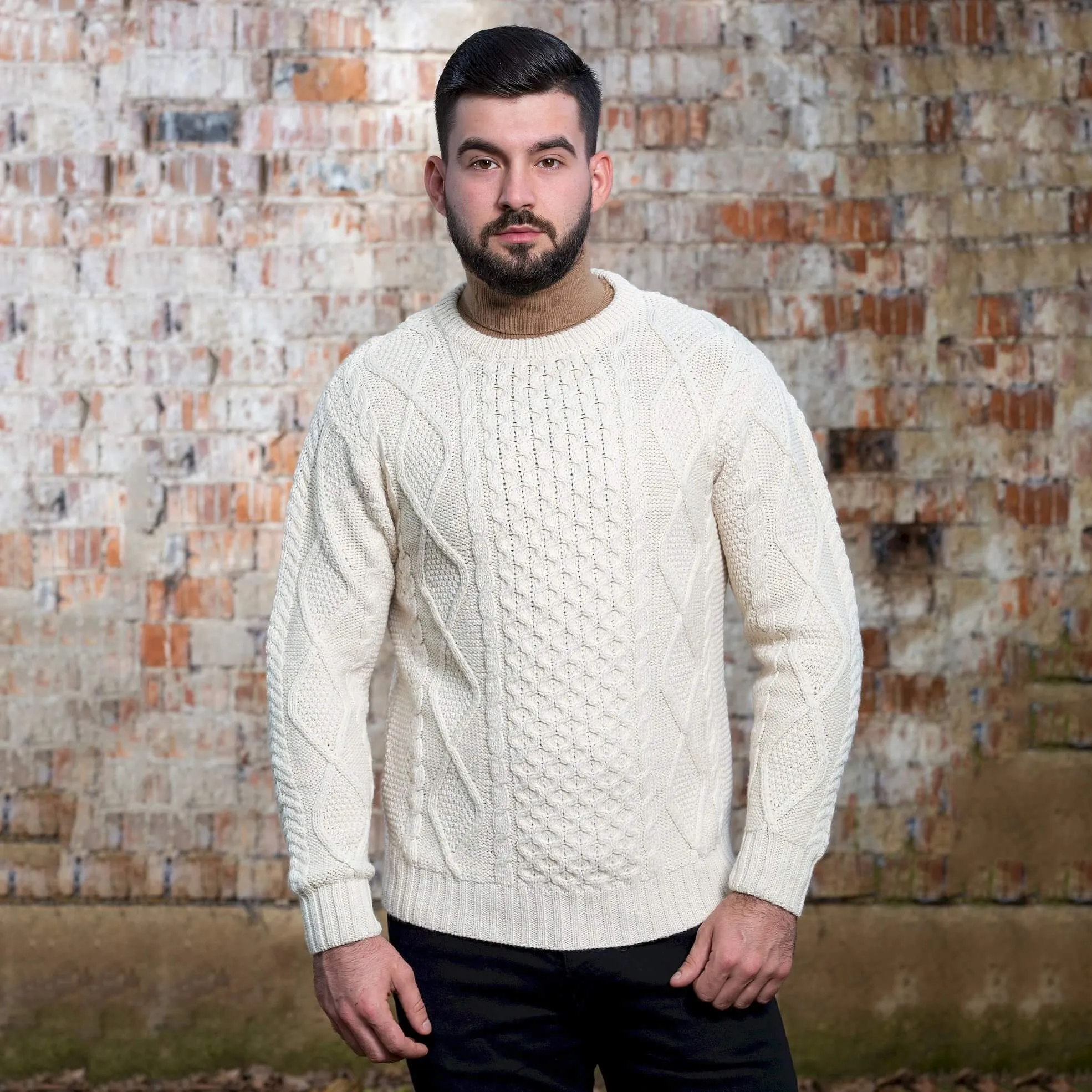 Men's Crew Neck Irish Sweater