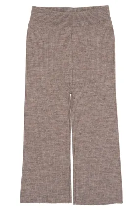 MERINO WIDE RIB PANTS - NATURAL MELANGE