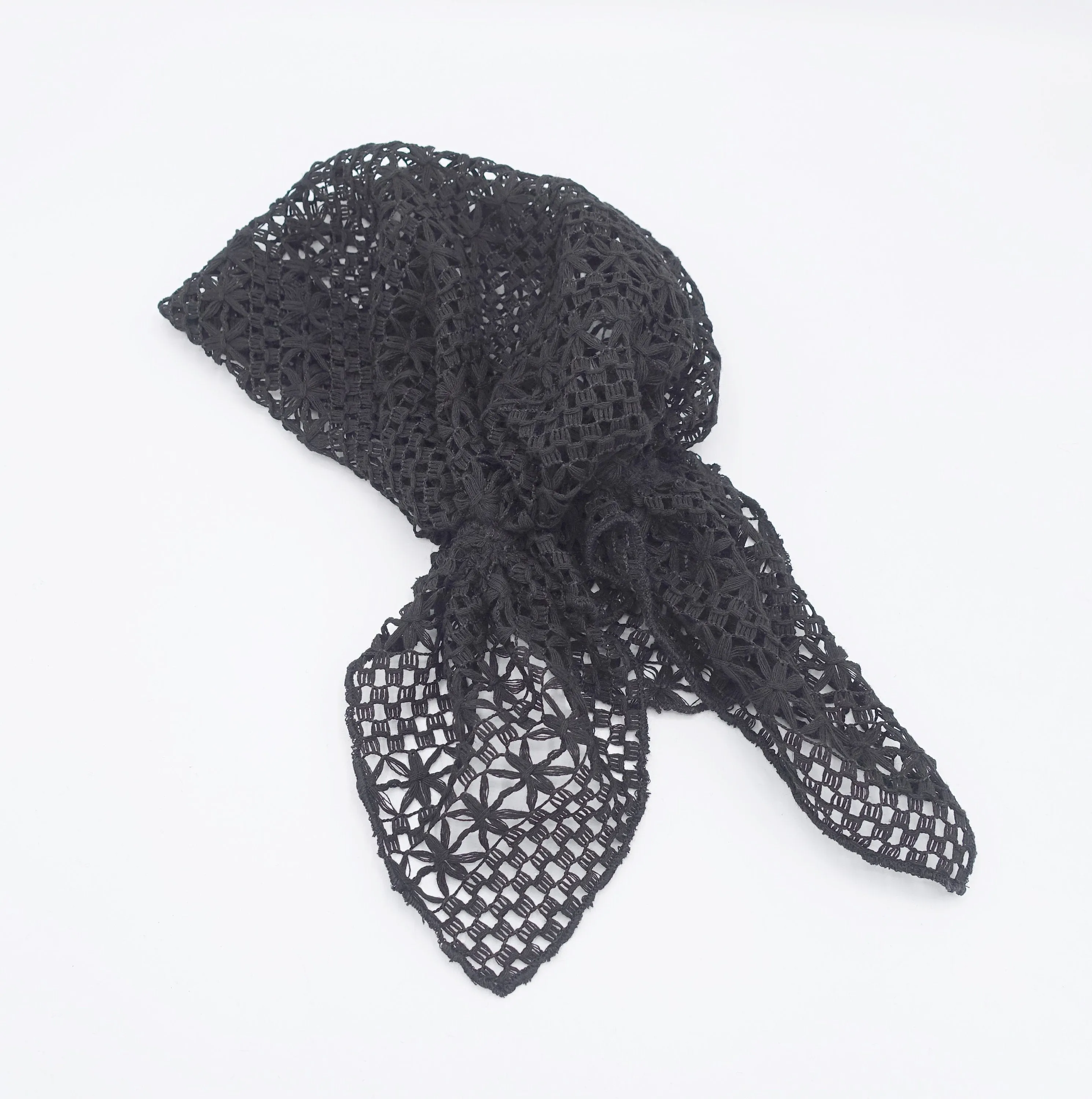 mesh lace knit hat