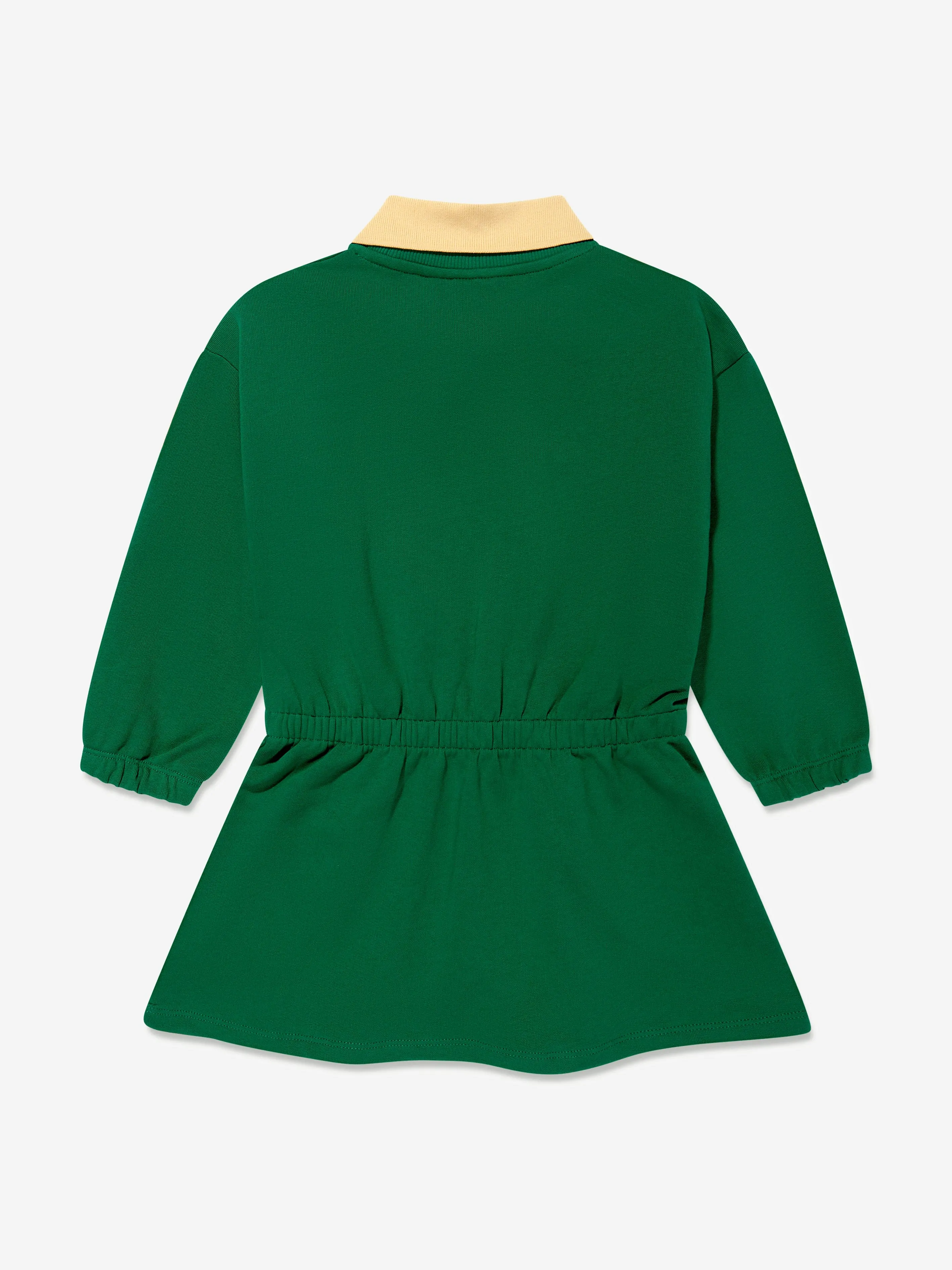 Mini Rodini Girls Tennis Collar Sweater Dress in Green