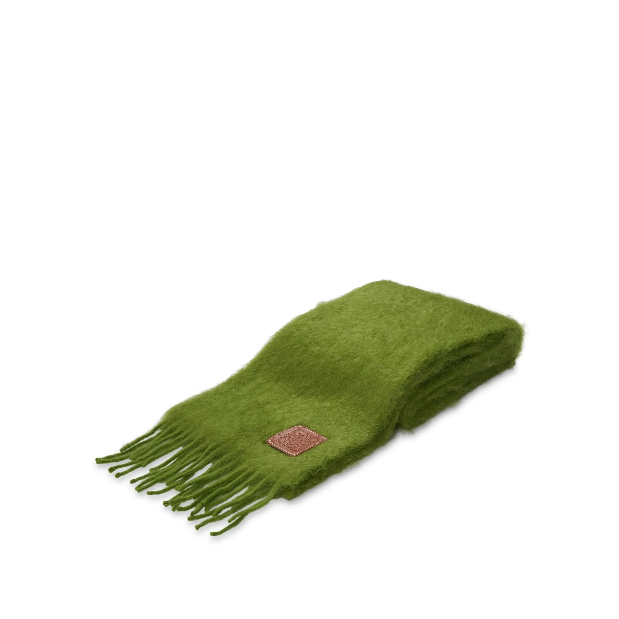 Mohair Scarf in Lime Green