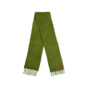 Mohair Scarf in Lime Green