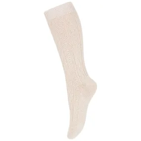 Mp Danmark Wally Knee Socks Ecru