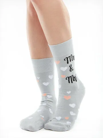 Mr & Mrs Wedding Cat Regular Odd Socks