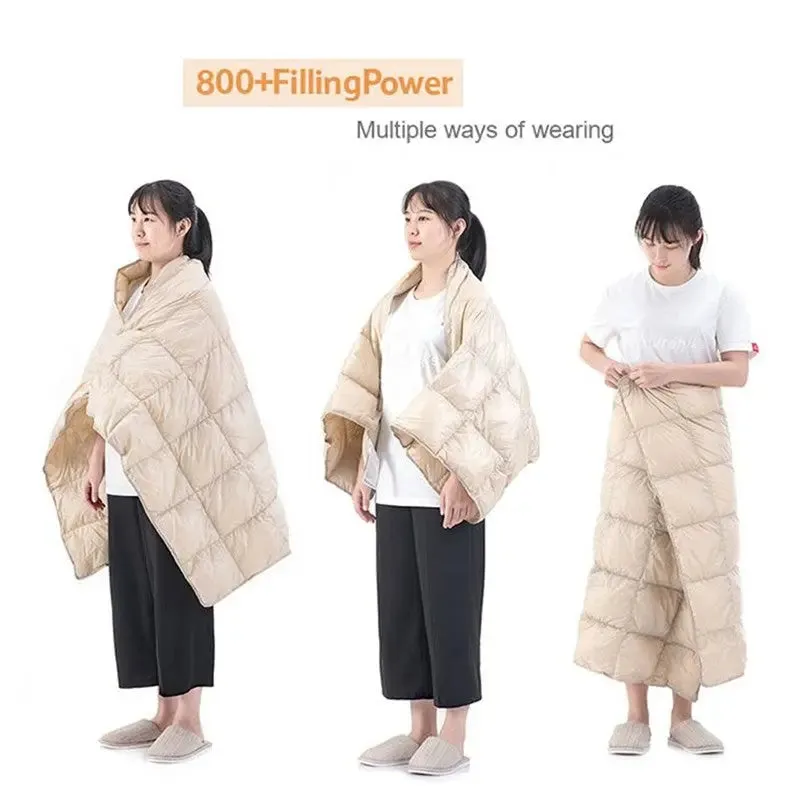 Multi-functional Down Outdoor Blanket Shawl US