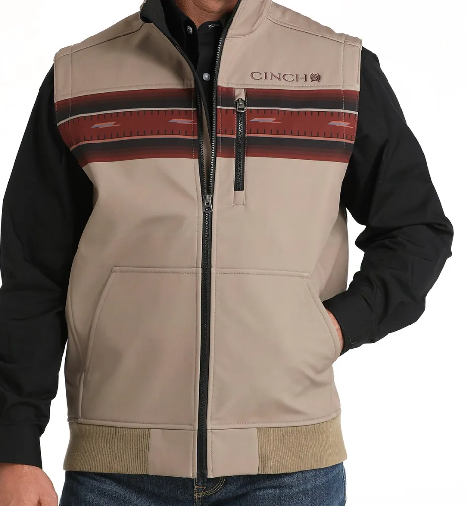 MWV1545004-Cinch Men's Bonded Vest - Khaki