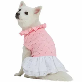 My Cutie Princess Ruffle Collar Dog Sweater Dress