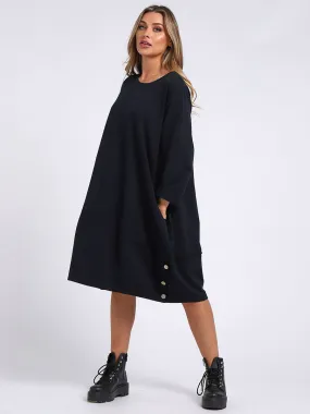 Navy Nene Slouch Dress