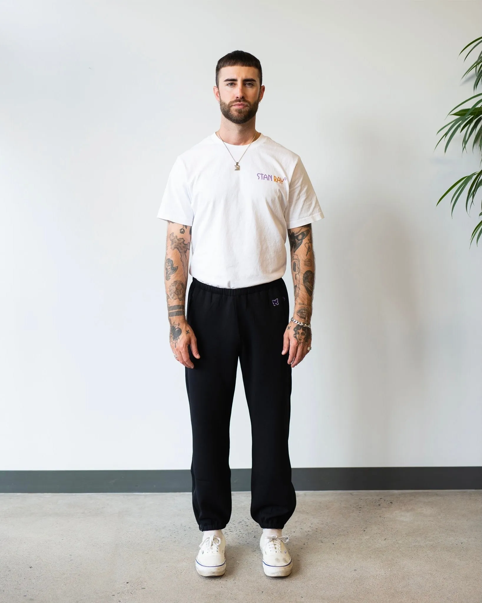 Needles Zipped Sweat Pant Pe/R/Pu Smooth Jersey Black