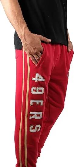 NFL Official Adults Active Super Soft Fleece Game Day Jogger Sweatpants - Unisex|San Francisco 49ers