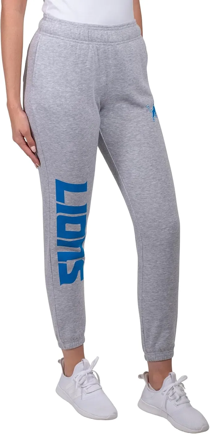 NFL Official Women's Super Soft Fleece Jogger Sweatpants|Detroit Lions