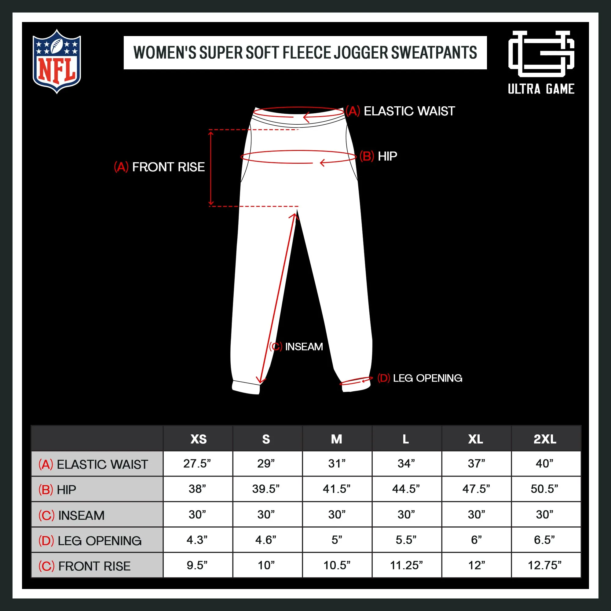 NFL Official Women's Super Soft Fleece Jogger Sweatpants|Philadelphia Eagles