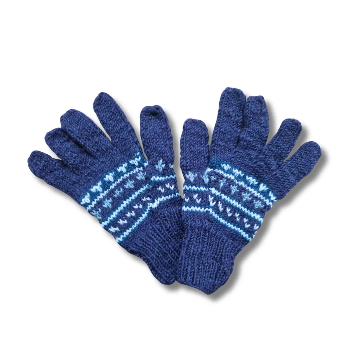 nordic knit wool gloves