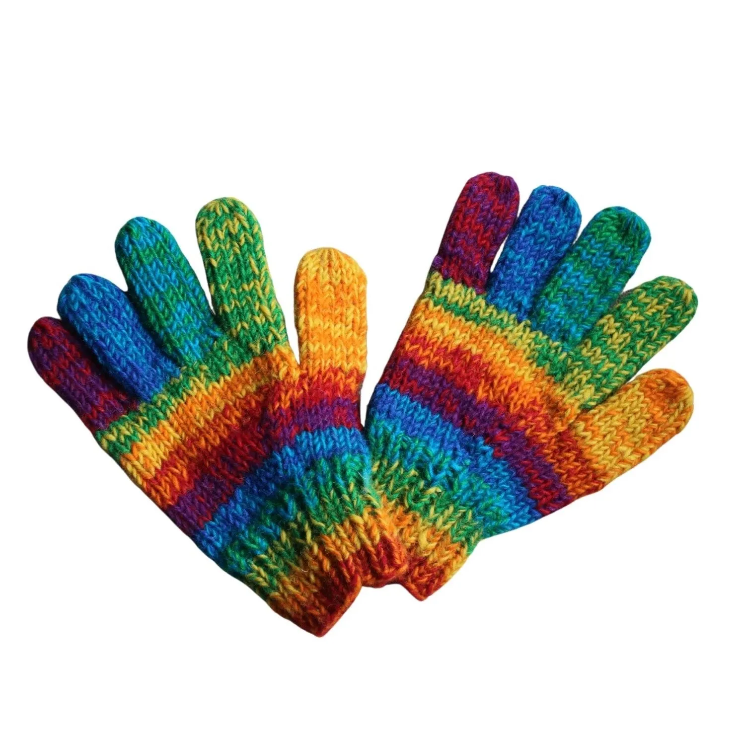 nordic knit wool gloves